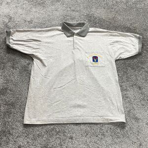 196th Light Infantry Brigade Chargers Polo shirt Mens Large Light Gray Collared